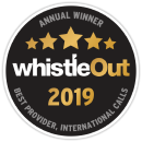 Awarded best provider of international calls by whistleOut in 2019