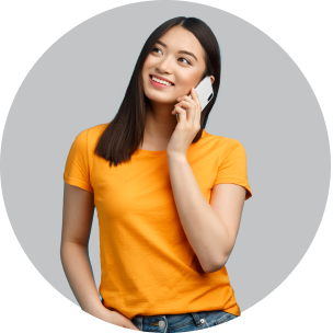 Woman holding phone