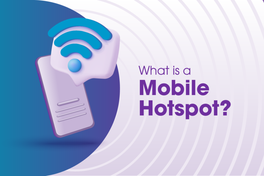 What is Mobile Hotspot with a purple phone and a blue wifi icon