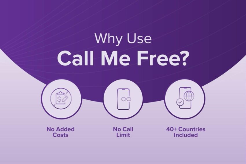 why use call me free?: No added costs, no call limit, 40+ countries included