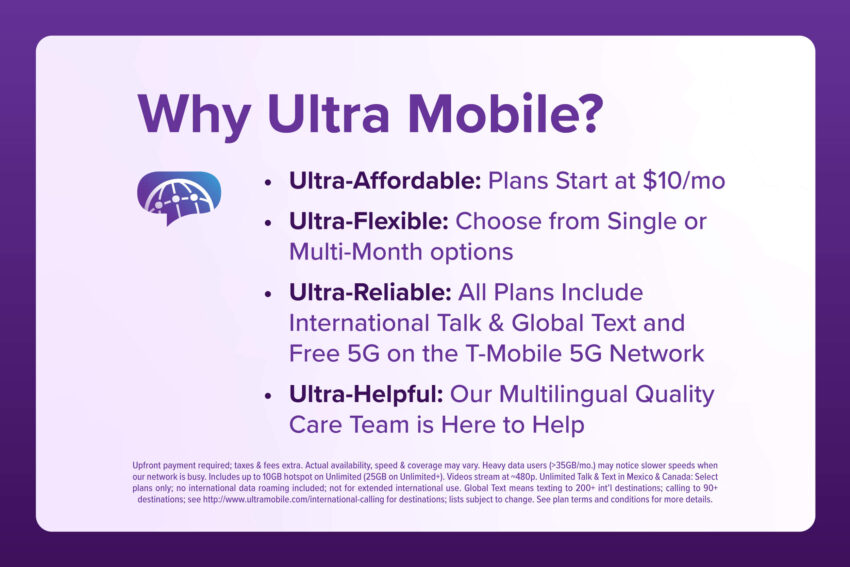 Why Ultra Mobile: Ultra affordable, ultra-flexible, ultra-reliable, ultra helpful