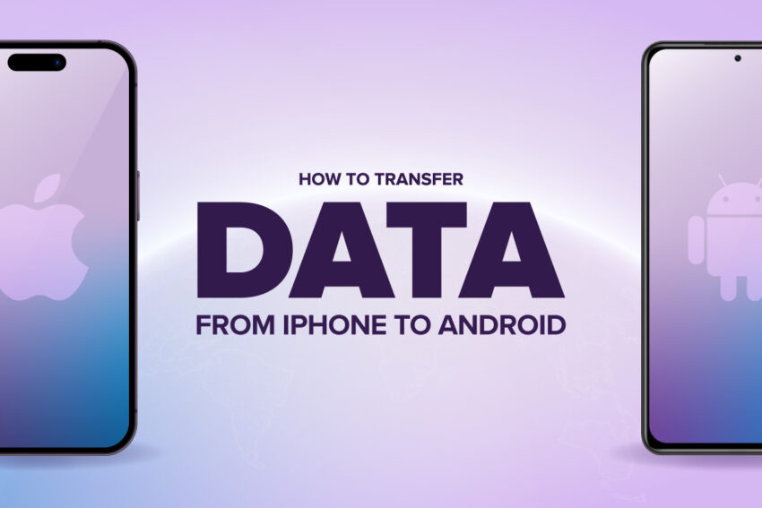how to transfer data from iphone to android with an android phone and an iphone