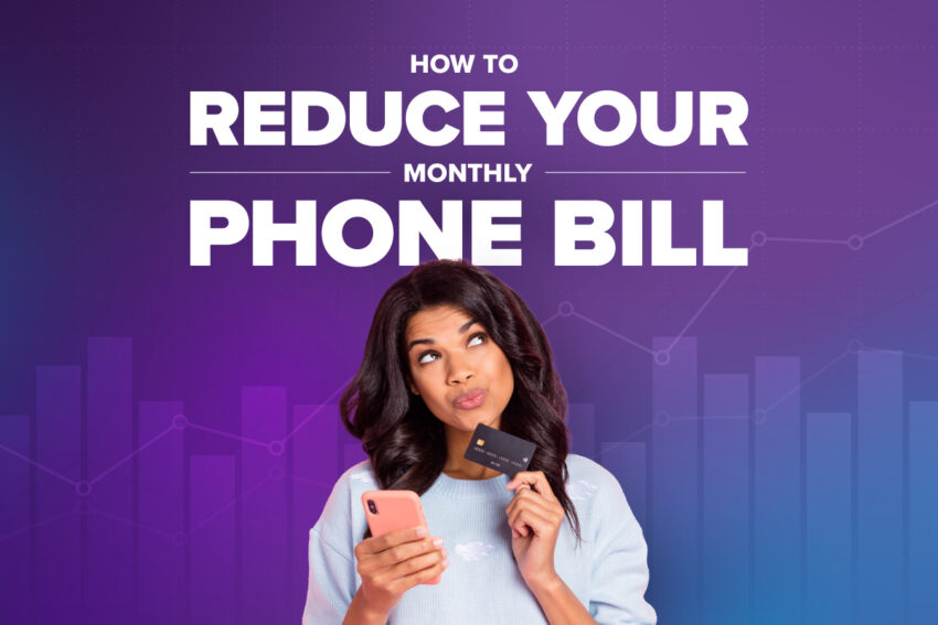 how to reduce your mobile phone bill with a girl holding a credit card