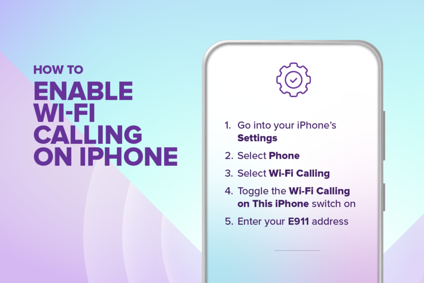 Instructions on how to enable wifi calling on iPhone