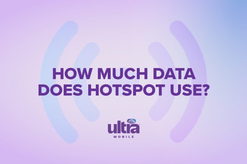 How much data does hotspot use on a purple background with hotspot icon