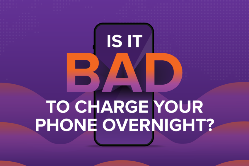 Is it bad to charge your phone overnight with a purple background
